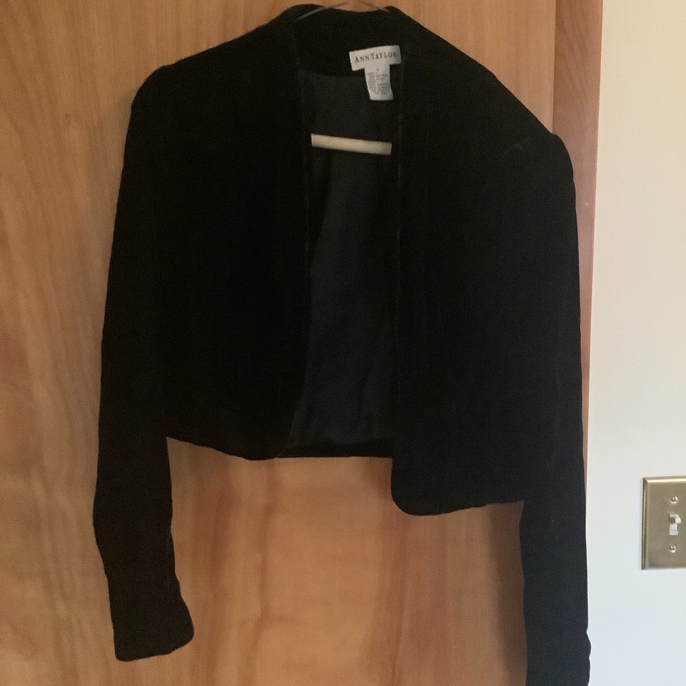 Velvet crop jacket
